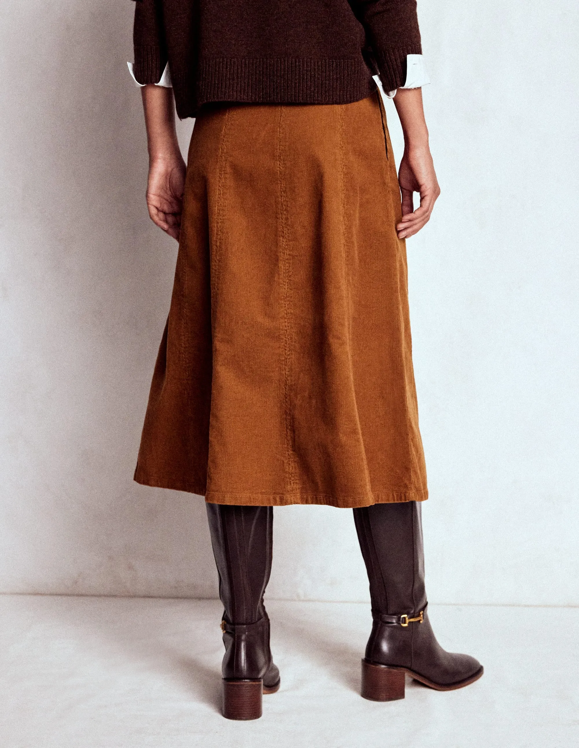 Joy Cord Midi Skirt-Ginger Fashion Details Modern Outfit