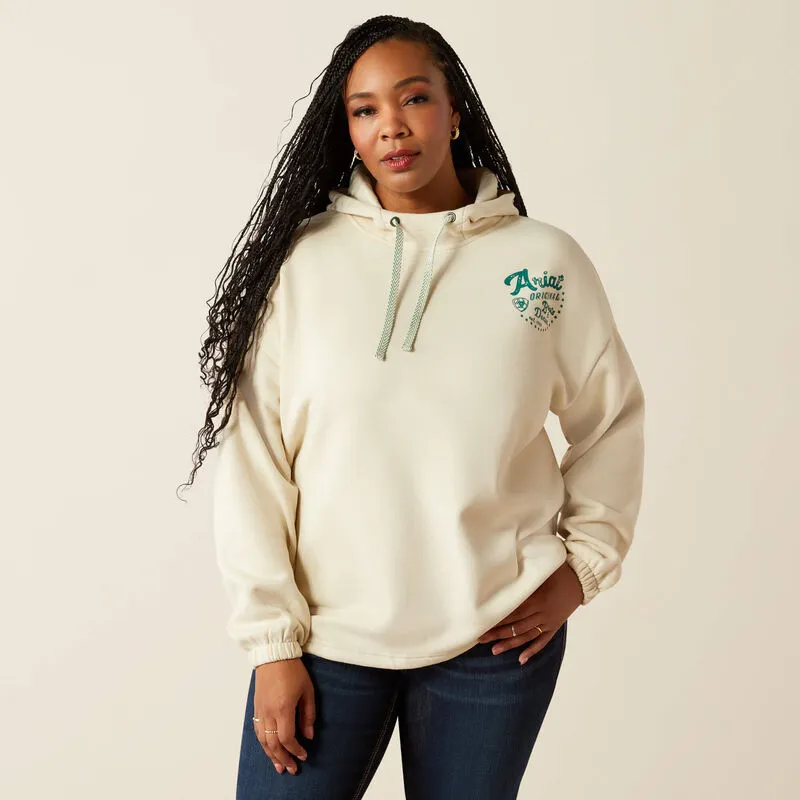 Ariat Women's Essential Logo Hoodie in Summer Sand (Available in Plus Sizes) Washable product custom made perfection