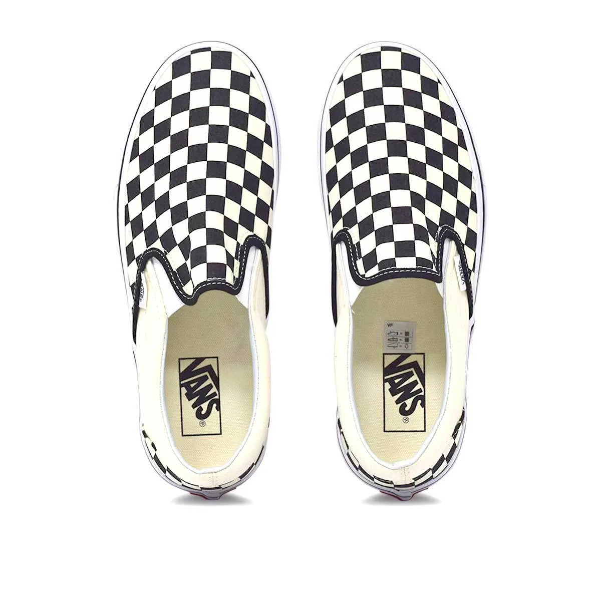VANS Classic Slip-On Black/White 'Checkerboard' Shoes Abrasion Resistant Outsole Sustainable Vegan Material