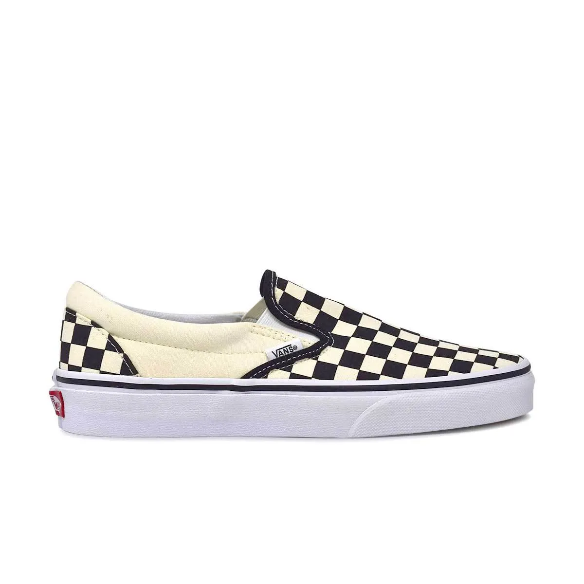 Peace Mood Freeze Grip VANS Classic Slip-On Black/White 'Checkerboard' Shoes