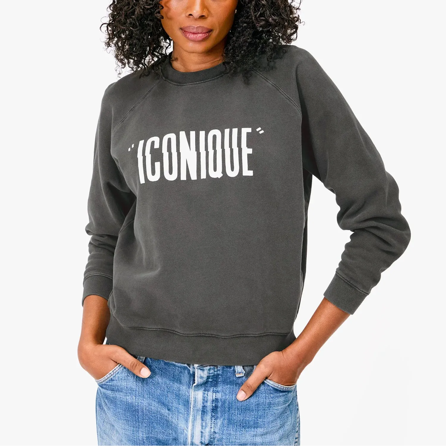 Iconique Sweatshirt (Faded Black) product sporty appeal dry cleanable