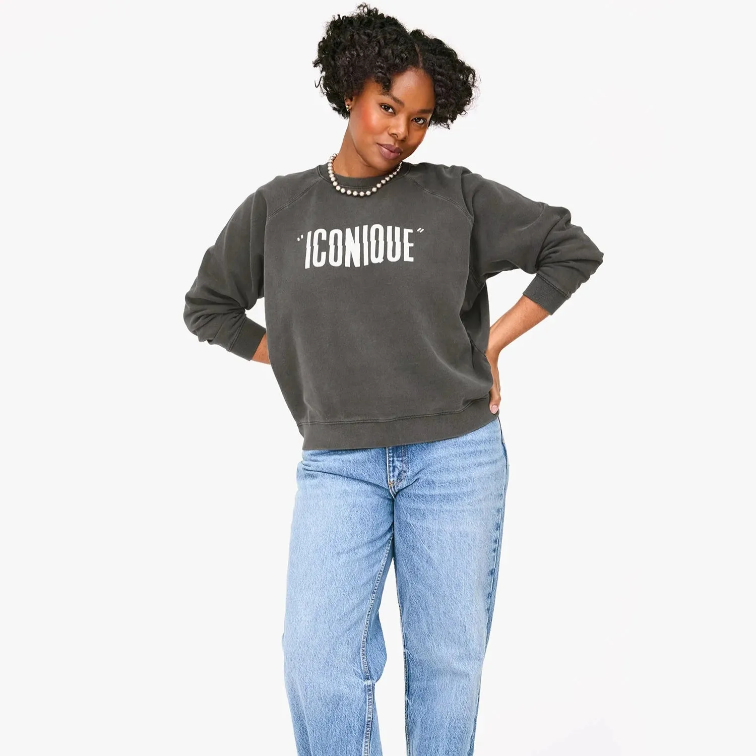 Iconique Sweatshirt (Faded Black) Chambray Hiking Suitable