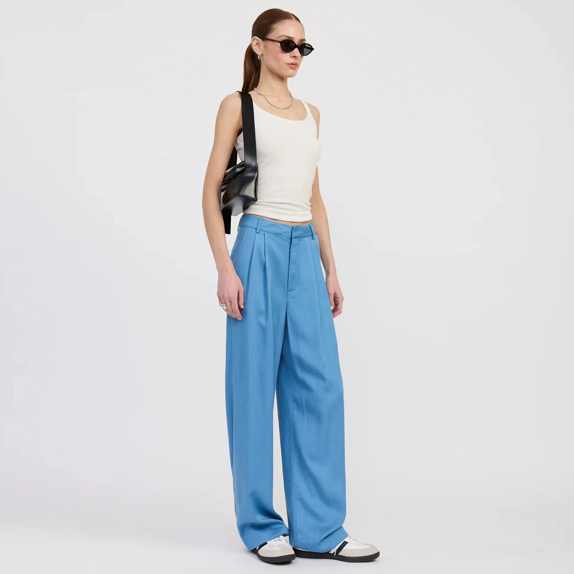 Core Flex OdorResistant High Waist Wide Leg Trousers with Front Pleats