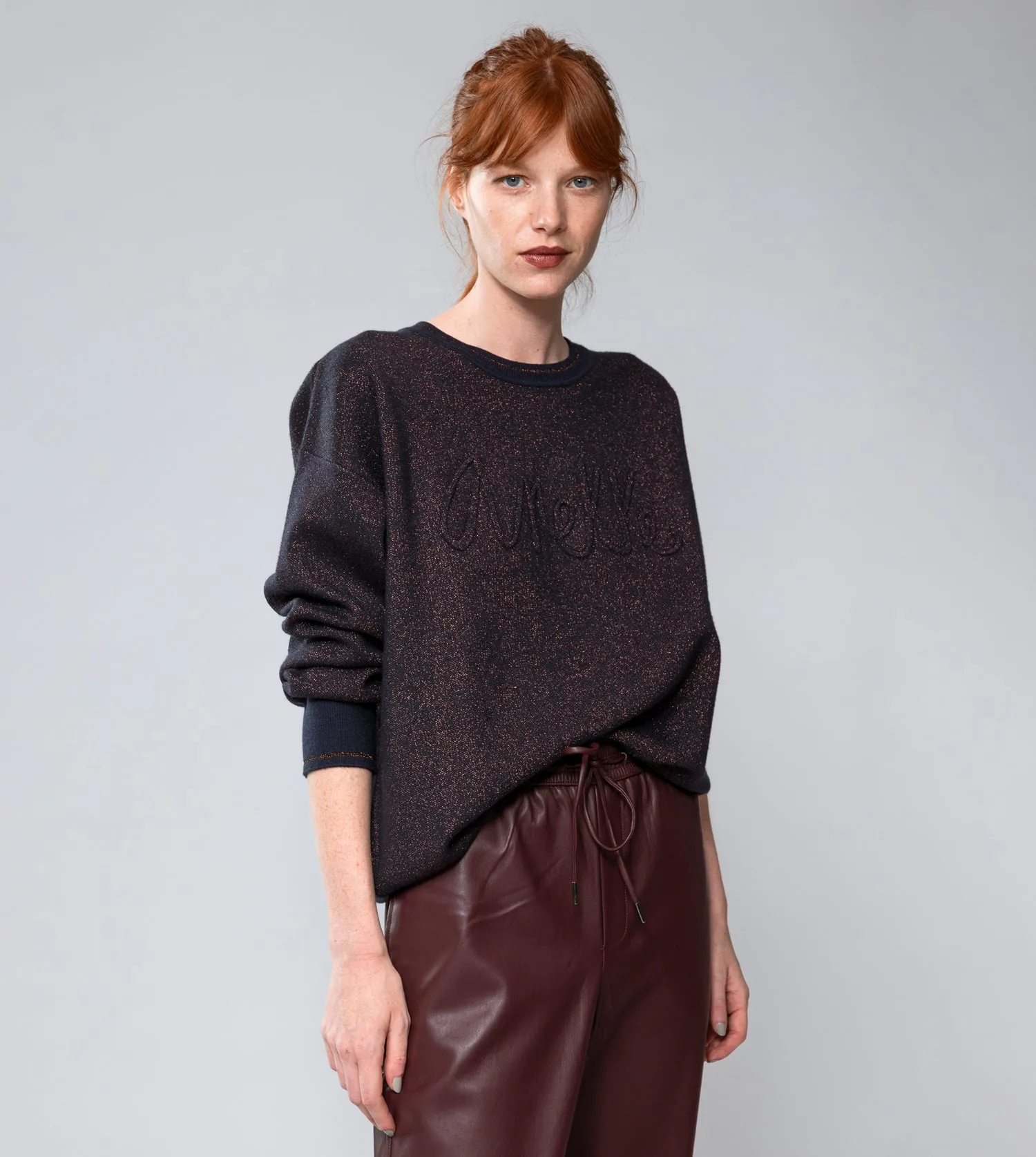 Lightweight Form Copper Contemporary Sweater