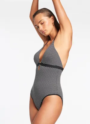 Corallo Deep Plunge One Piece - Black Beach Style