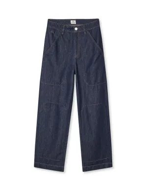 Reinforced Seams Reinforced Stitching Cosy Denim Bonnie Pants, Dark Indigo
