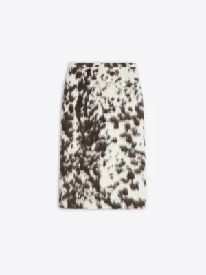 Cowhide print skirt Machine wash safe