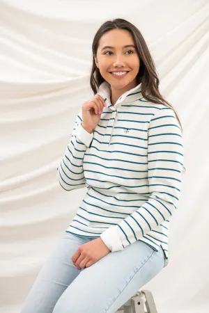 Short Layer Relaxed Haven Jersey - Teal Stripe