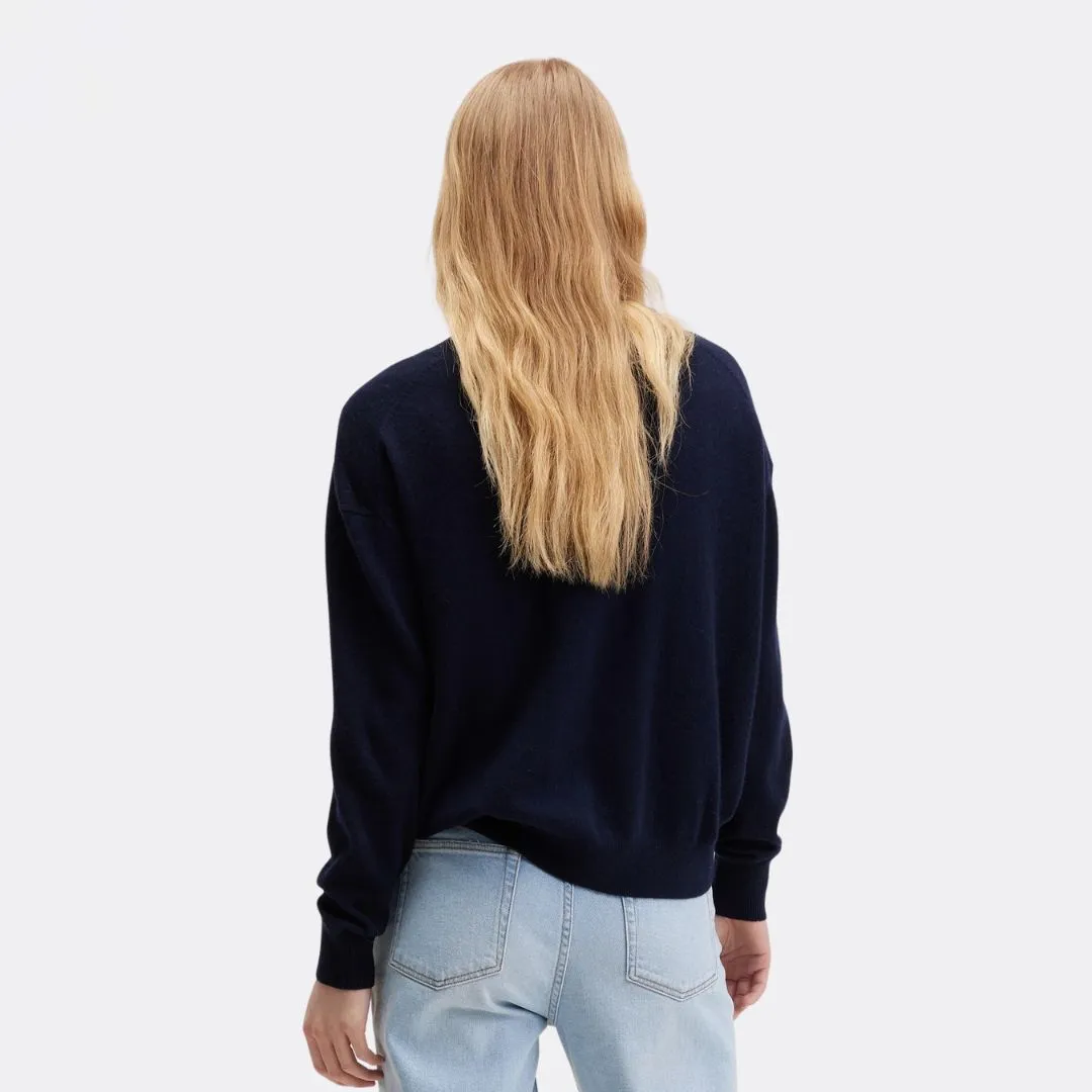 early morning Seasonal Wear Slax Sweater (Navy)