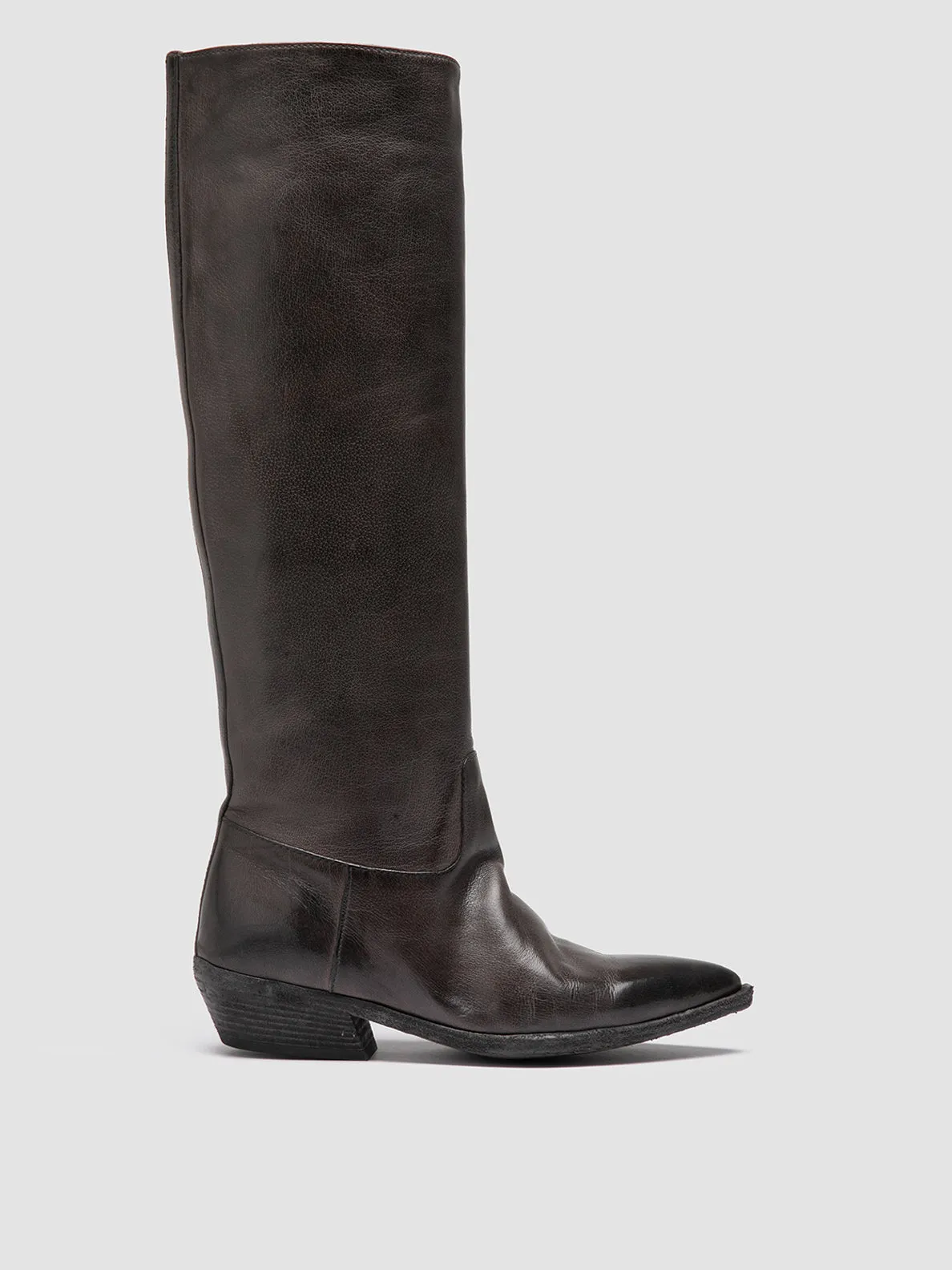 NOELIE DD 104 - Grey Leather Pull On Boots Cozy And Stylish Waterproof Trail Exploration