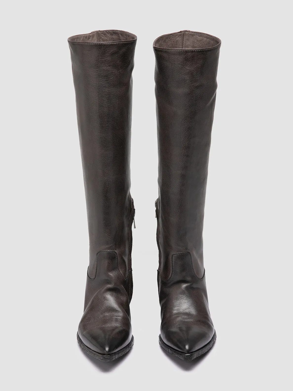 Structured Fit Anti Odor Technology NOELIE DD 104 - Grey Leather Pull On Boots