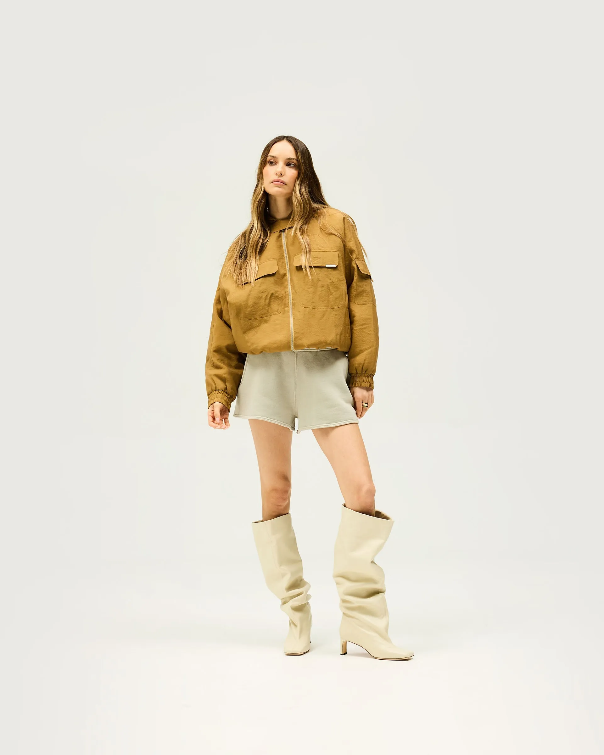 Crash Jacket - Sienna Embellished Trim Wind Blocking Fabric