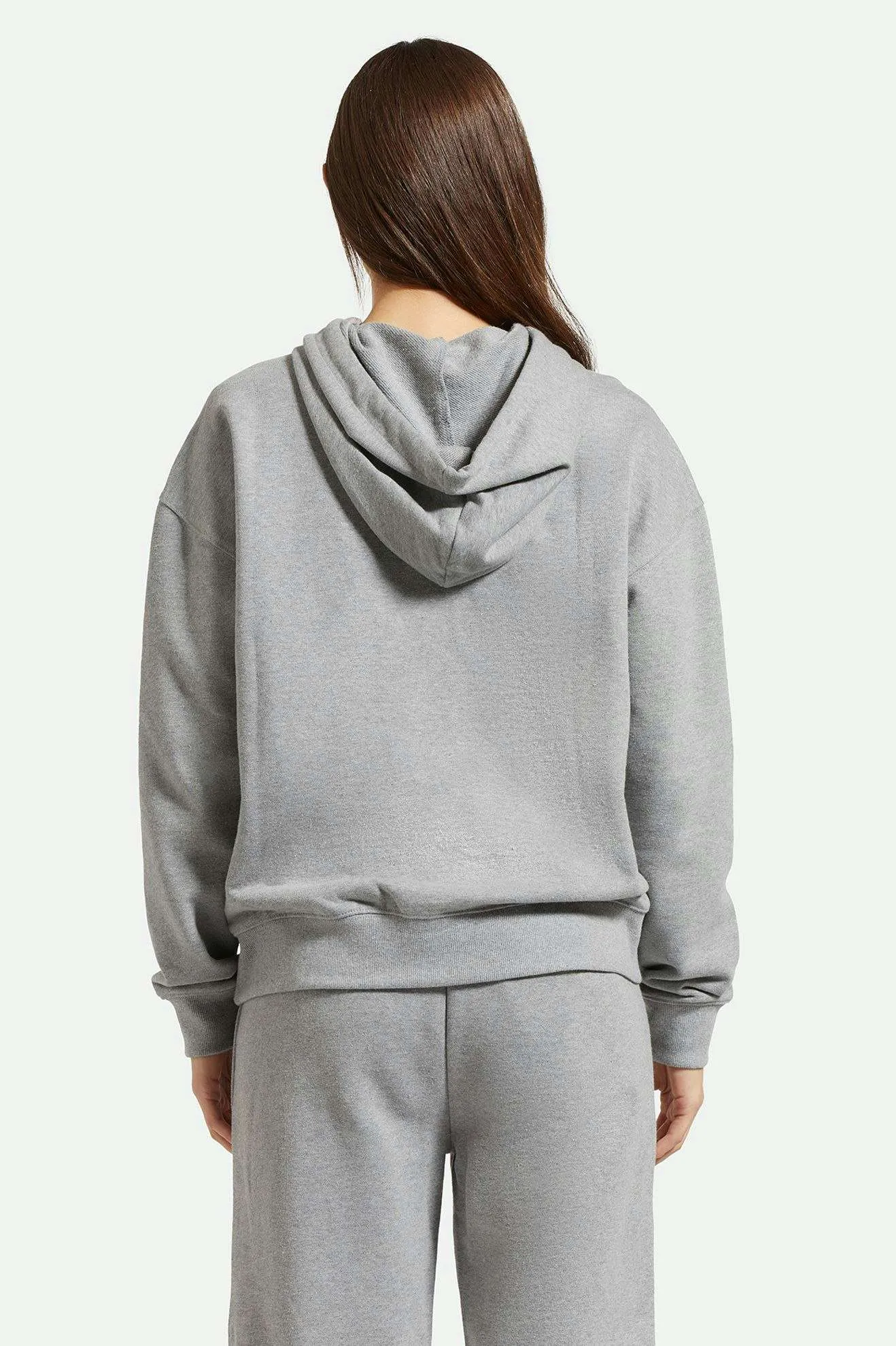 Cross Loop French Terry Hoodie - Heather Grey Star Light
