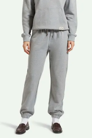 Cross Loop French Terry Sweatpant - Heather Grey Smart Casual Anti Pilling Textile