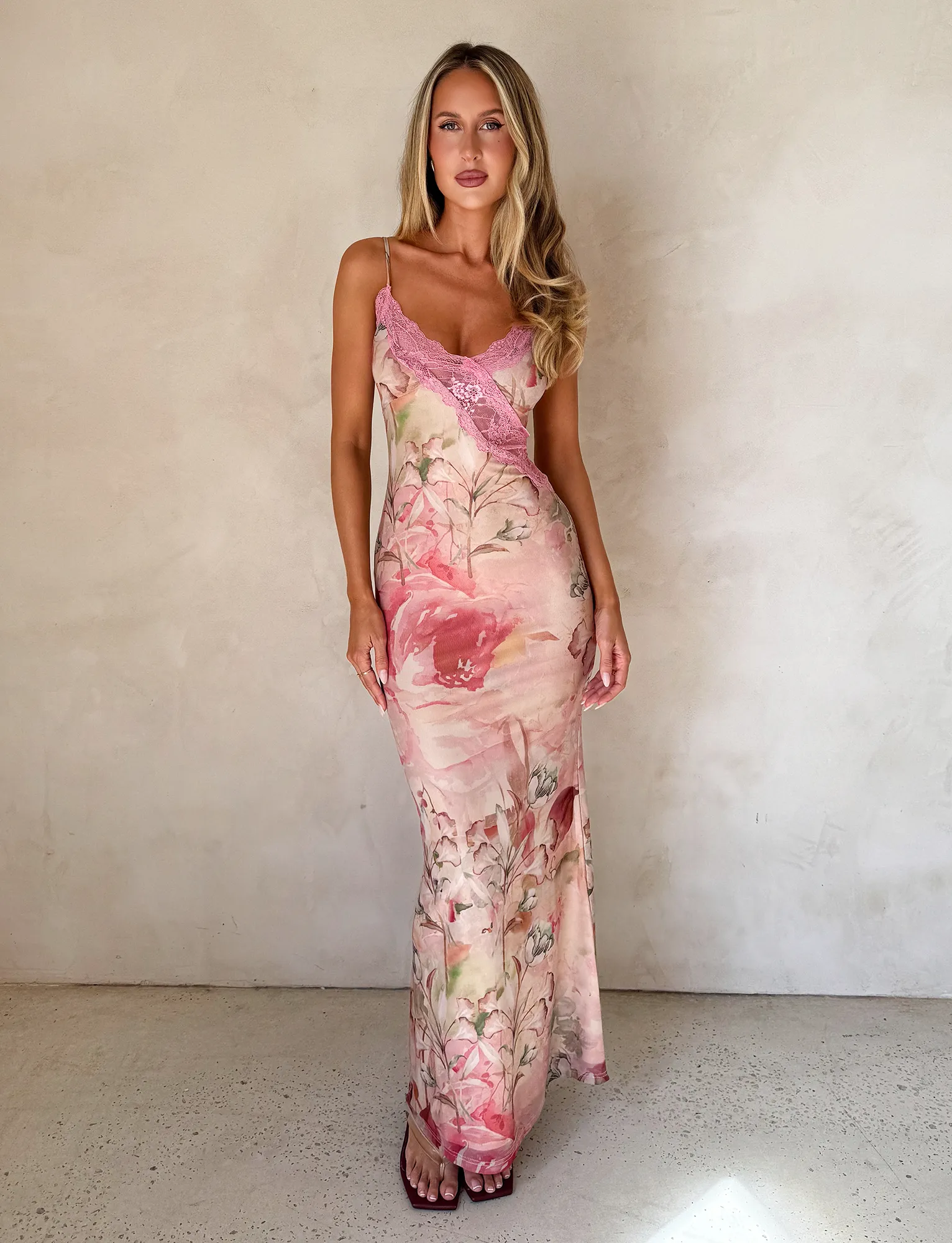 Classic Look LYRE MAXI DRESS - WATERCOLOUR FLORAL