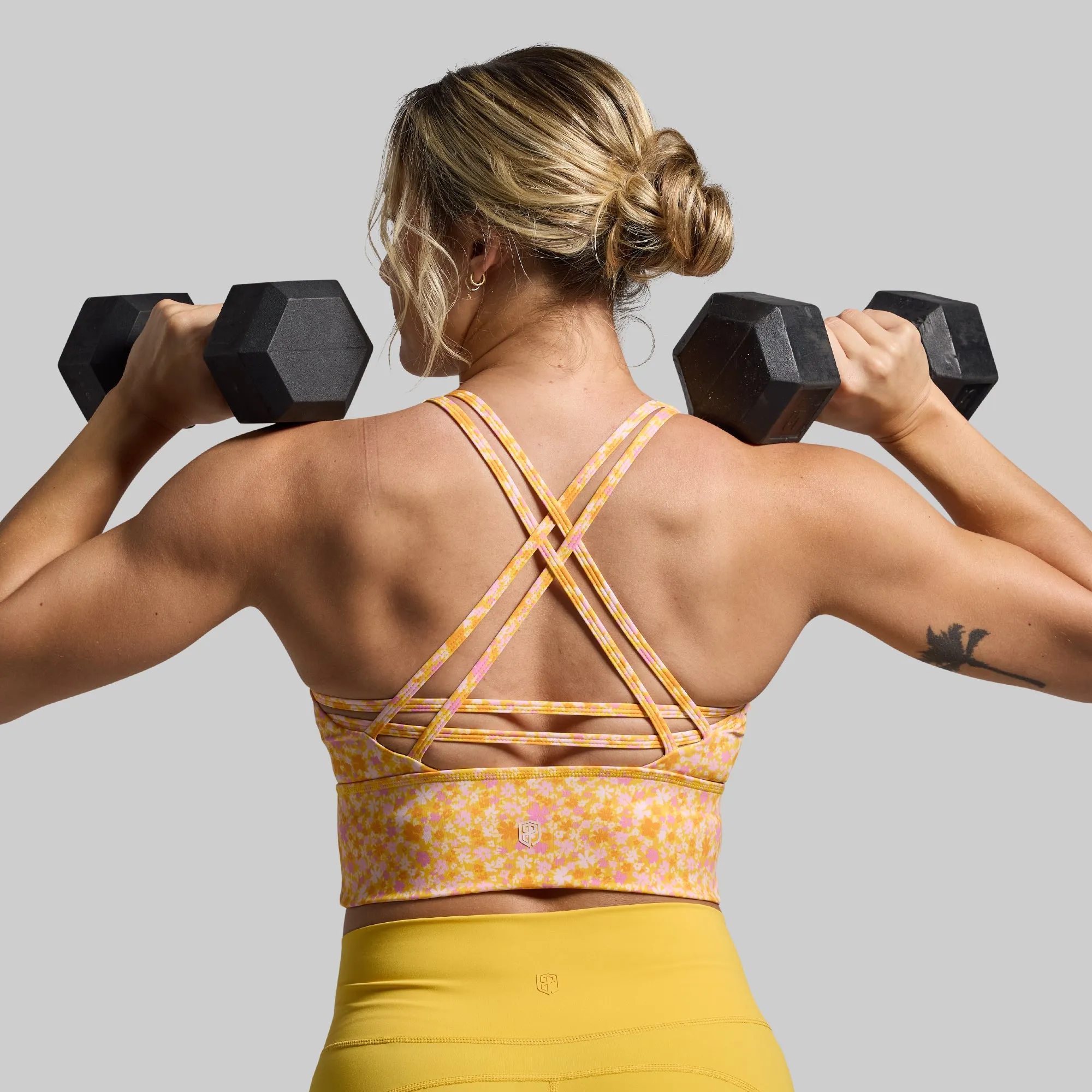 Hidden stitching seams Crossfire Sports Bra (Flower Power)