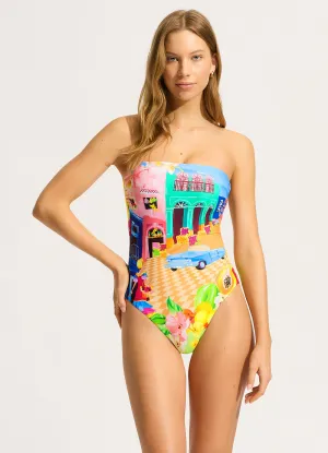 Everyday Essential Cuba DD Bandeau One Piece - Turquoise