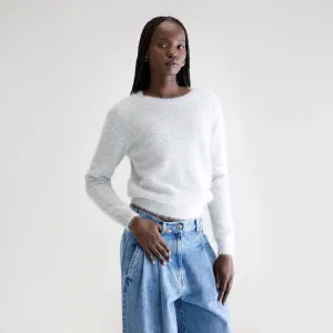 Datti Angora-Blend Sweater (Birch) Breezy Day Subtle Details