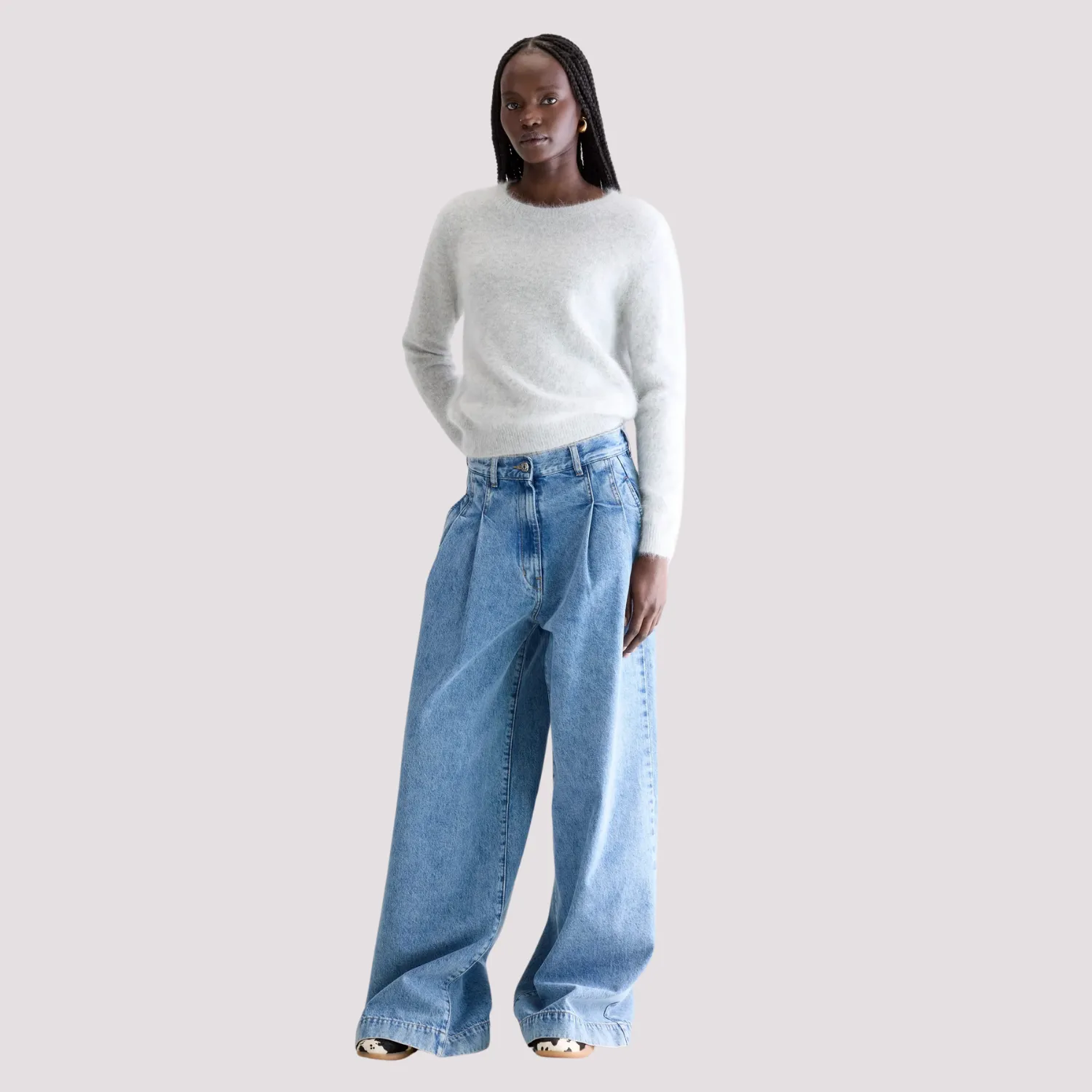 Datti Angora-Blend Sweater (Birch) EcoFriendly Textile