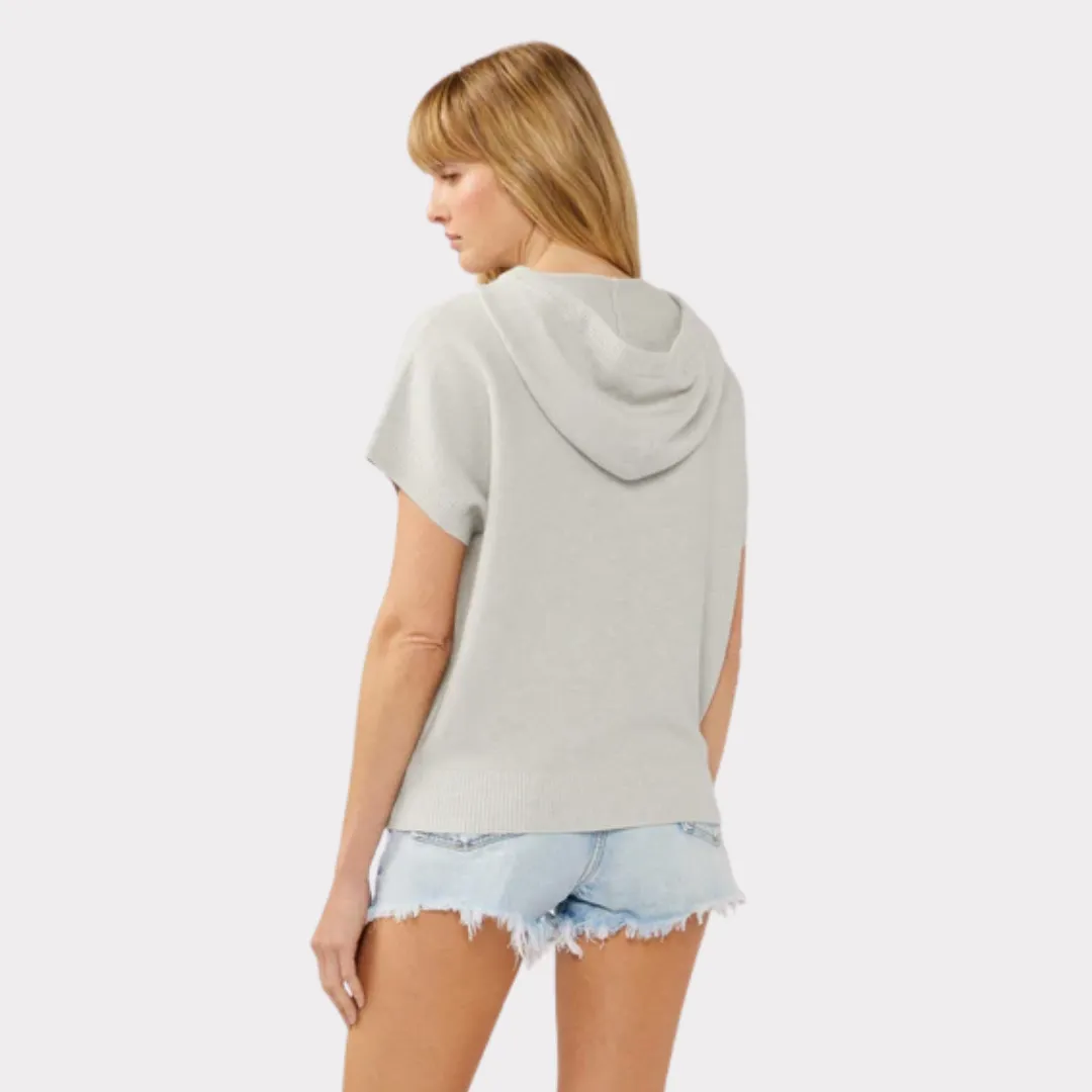 Slub Texture 3D Knitting Technology Daily Dose Hoodie (Light Heather Silver)