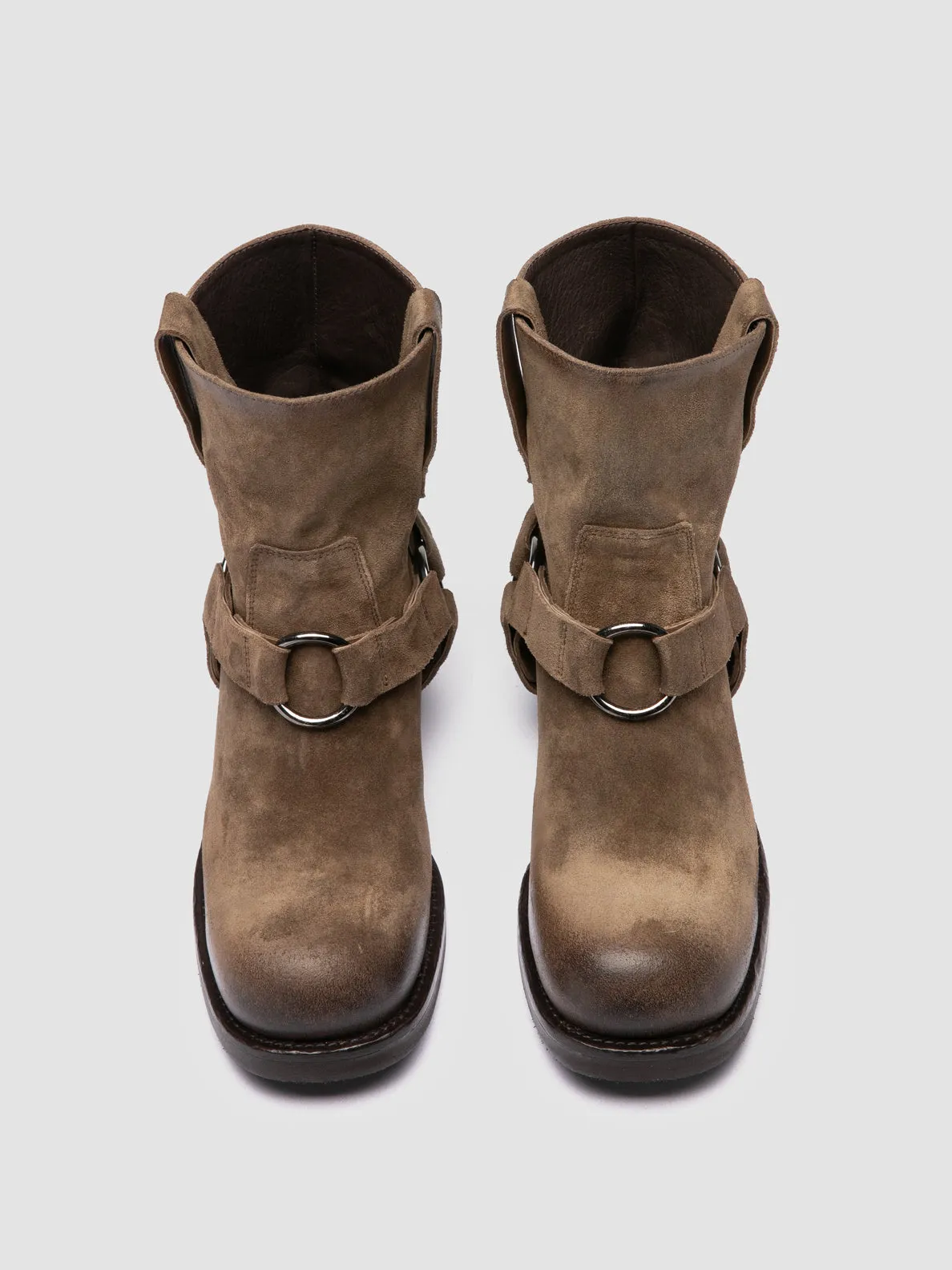 DANA 003 - Taupe Suede Pull-On Boots Work Wear