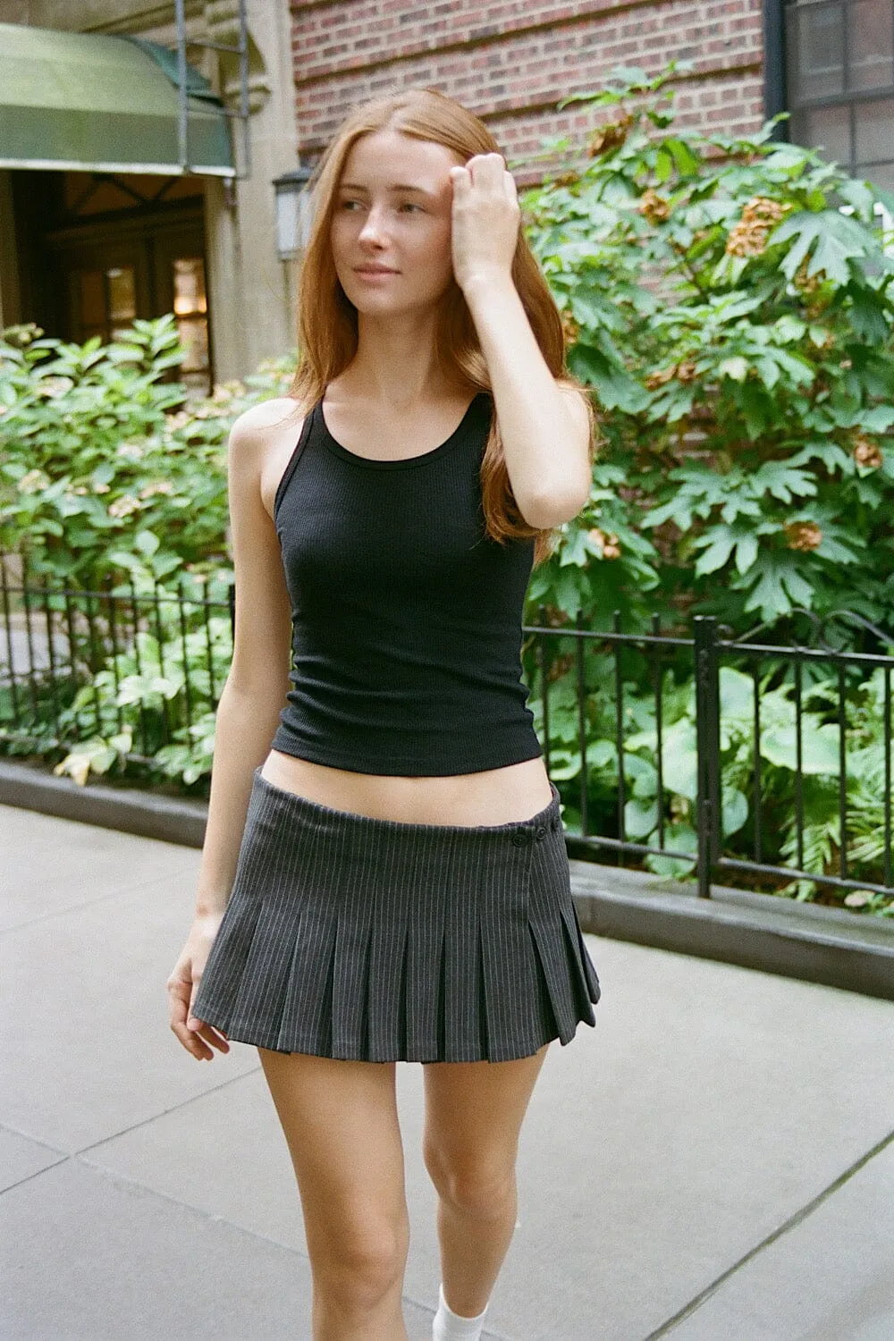 Dana Stripes Skirt Crisp Details