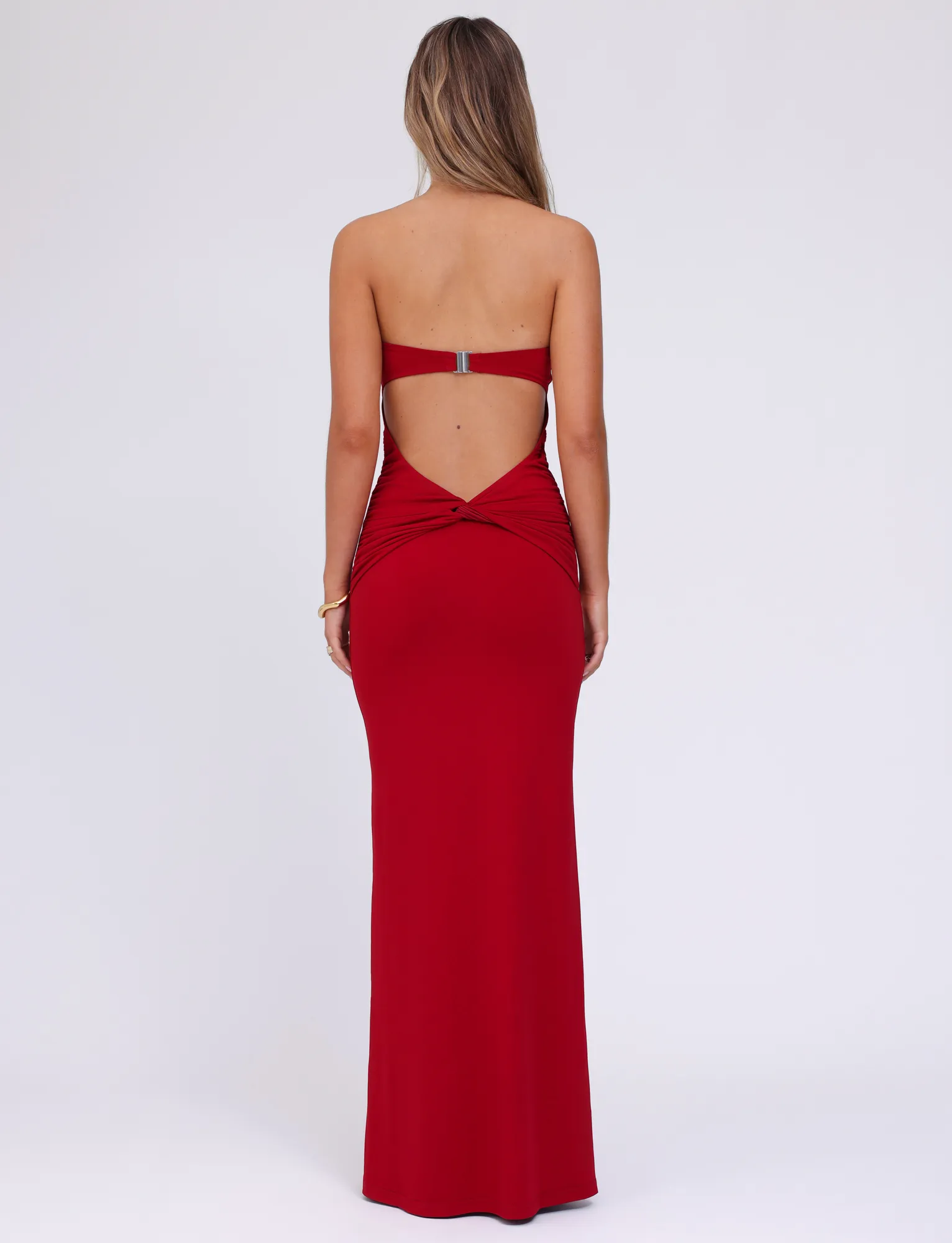 DANIELA DRESS - RED Night Mood Figure-Skimming