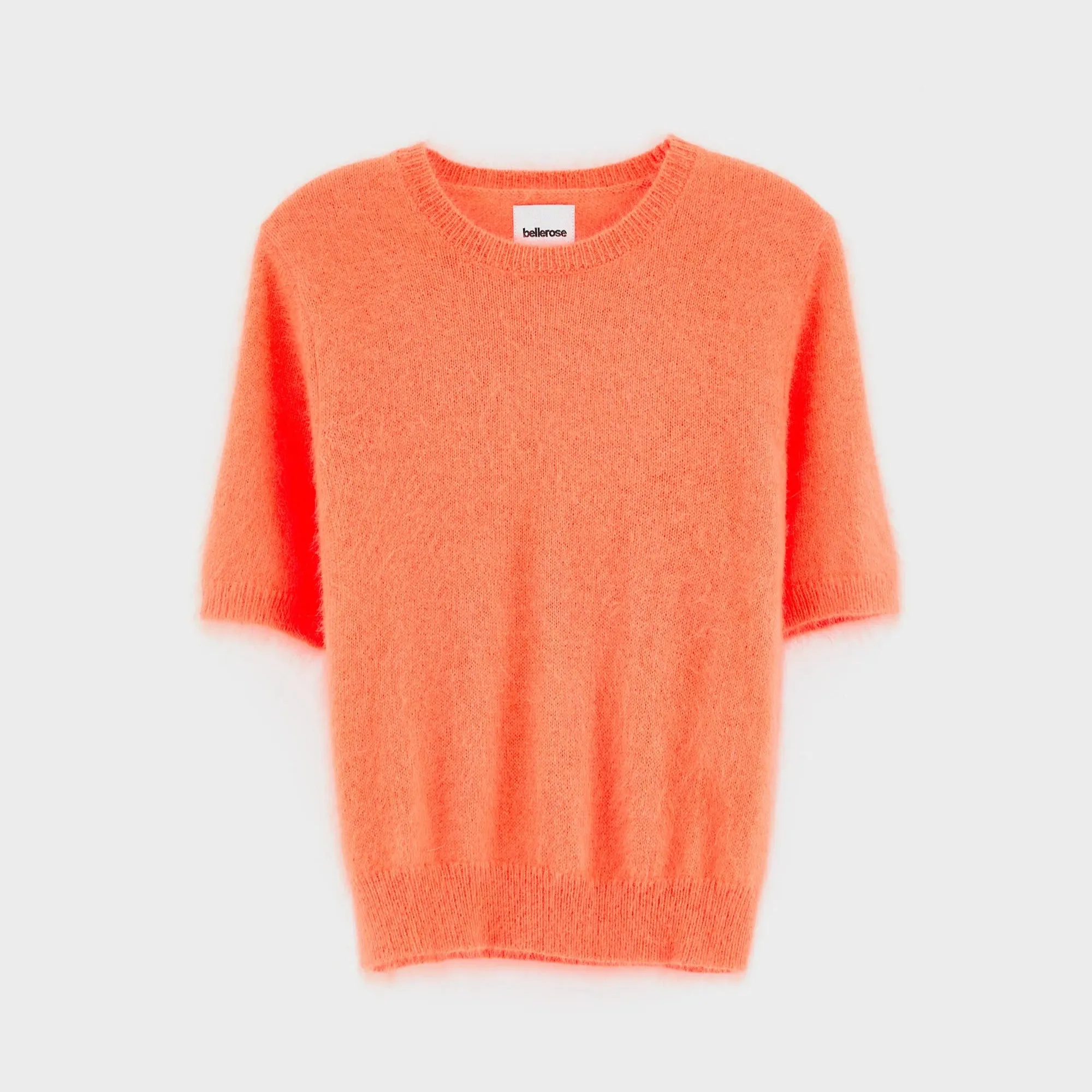 Drop Shoulder Cut Datad Angora-Blend Sweater