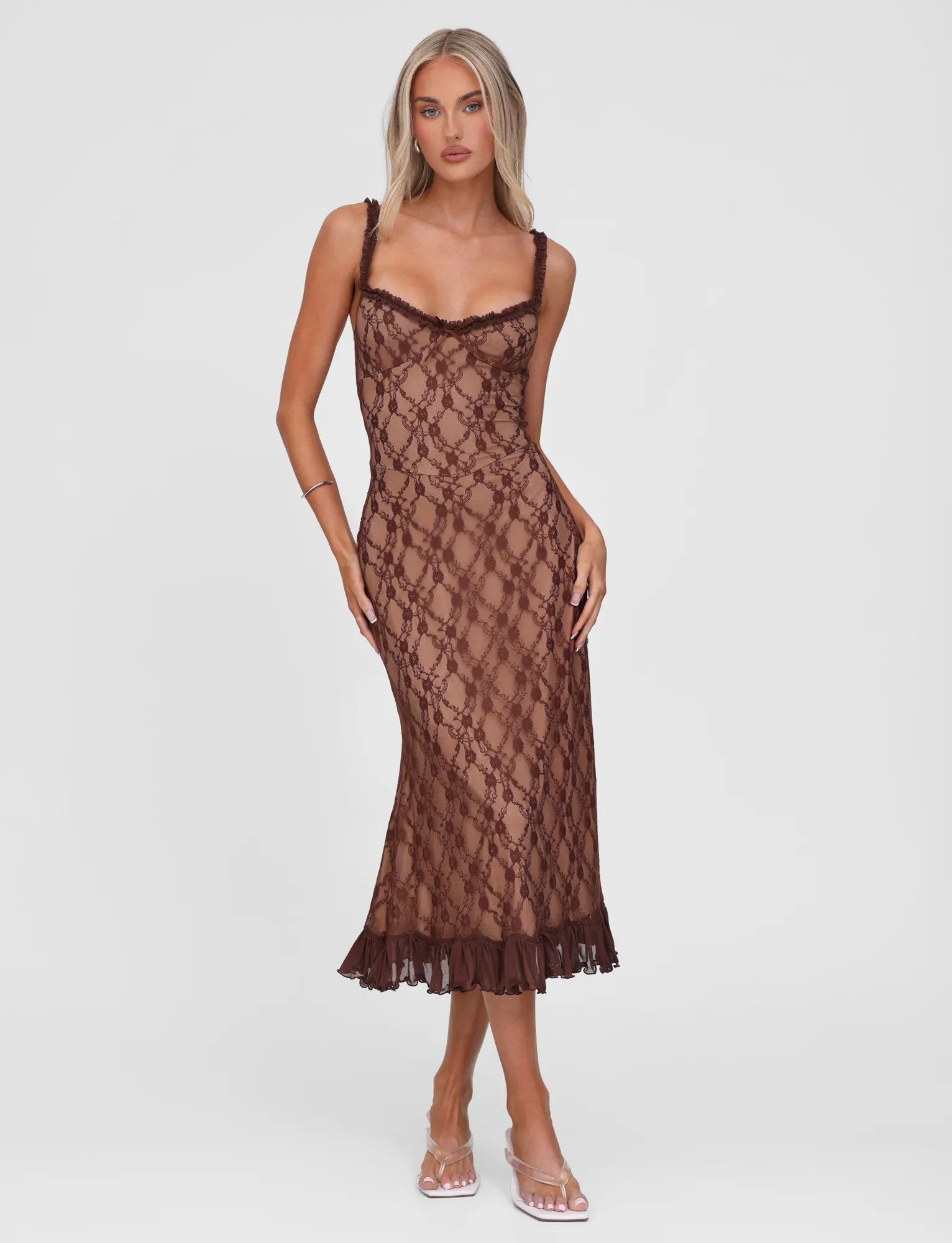 DEJA DRESS - BROWN LACE All Day Look
