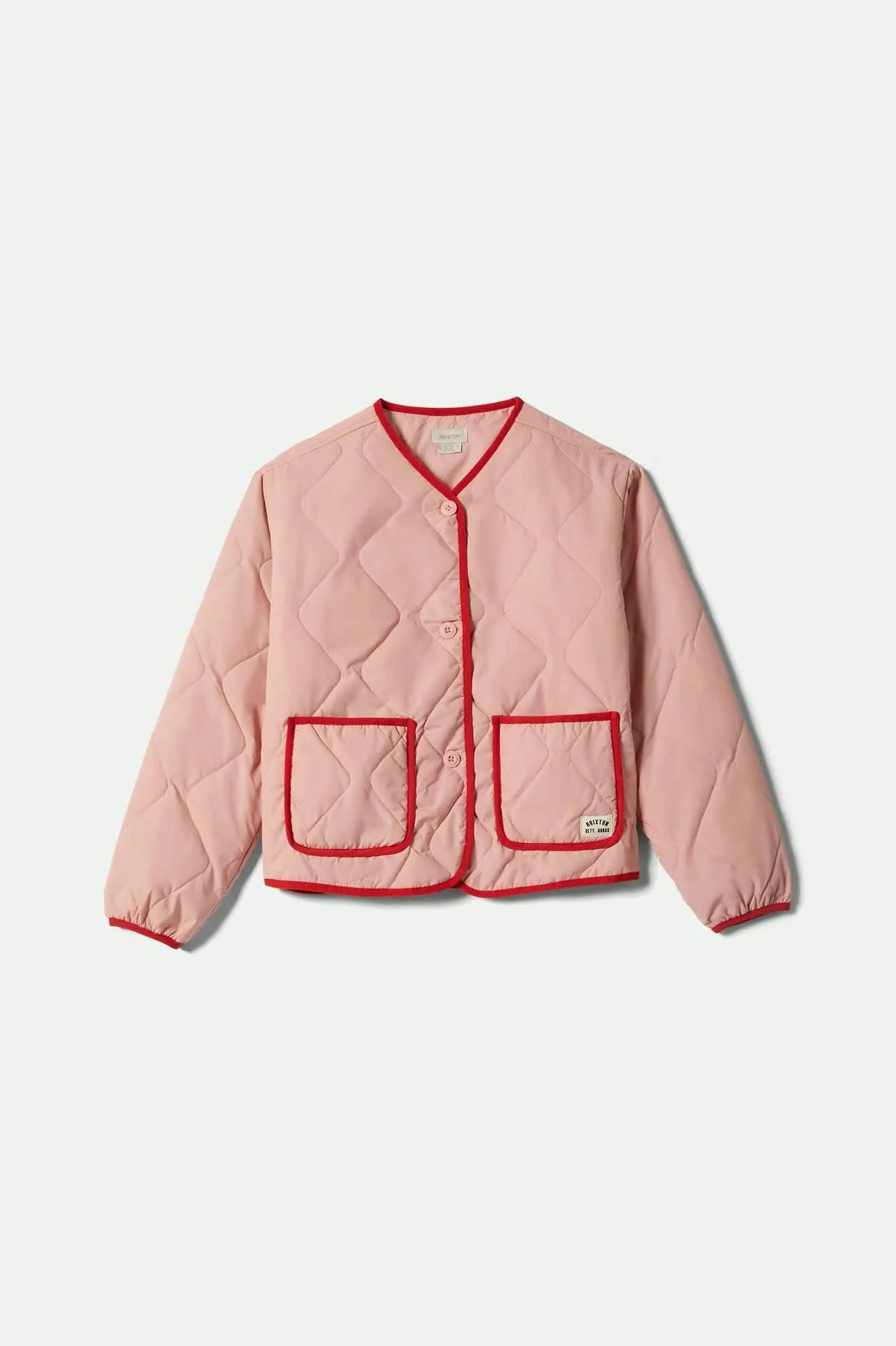Delilah Quilted Jacket - Mellow Rose Shock Absorbent Padding
