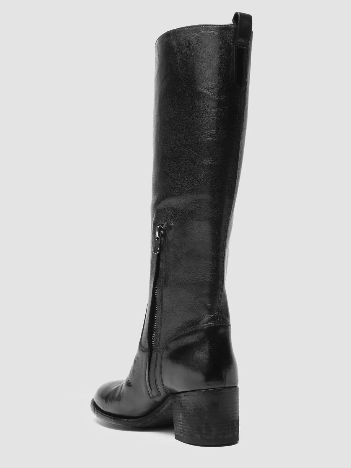 Supportive Fit DENNER 116 - Black Leather Zip Boots