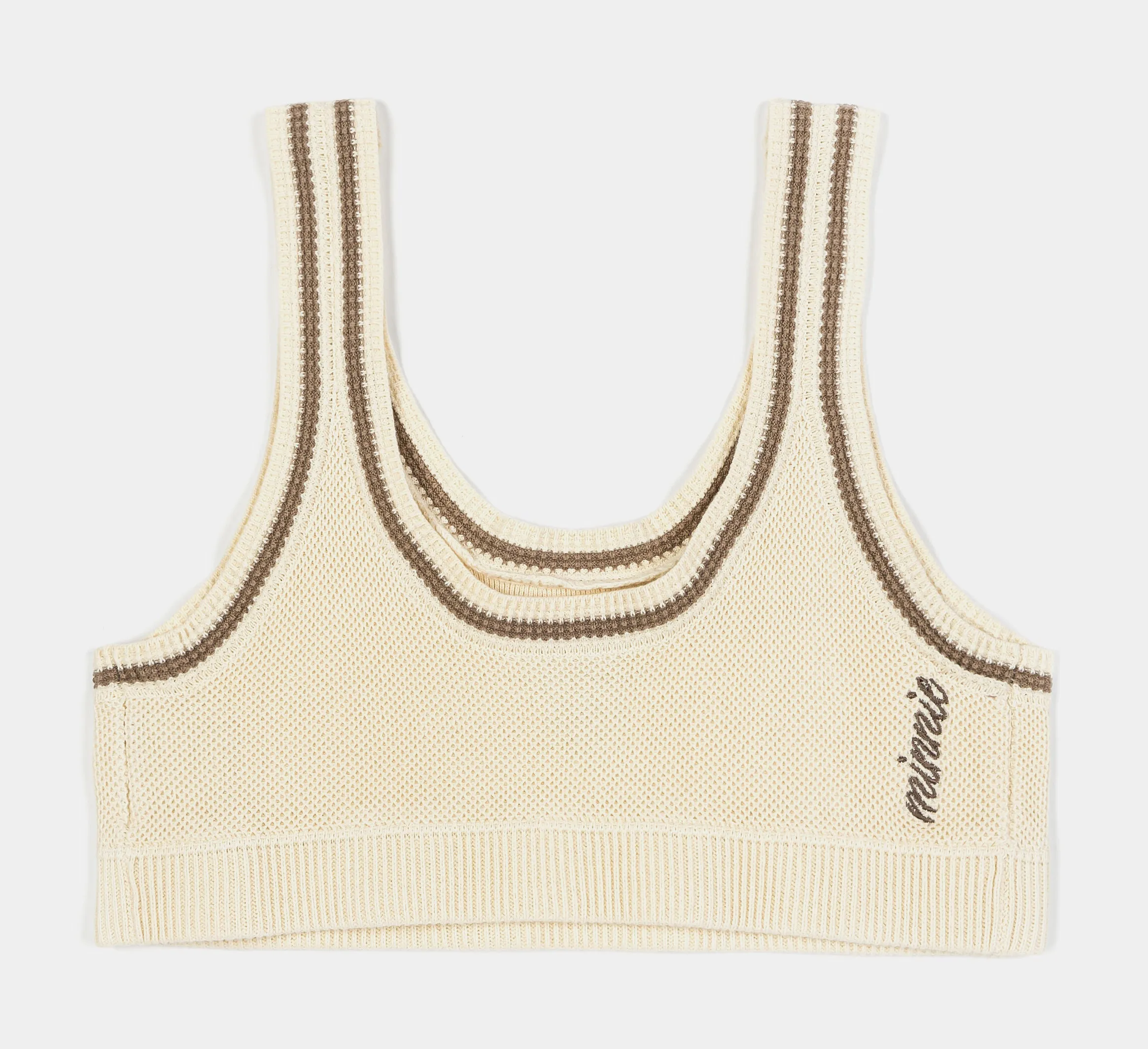 Disney Mickey and Friends By Shoe Palace Minnie Mouse Sports Bra Womens Top (Cream/Brown) Design Soul