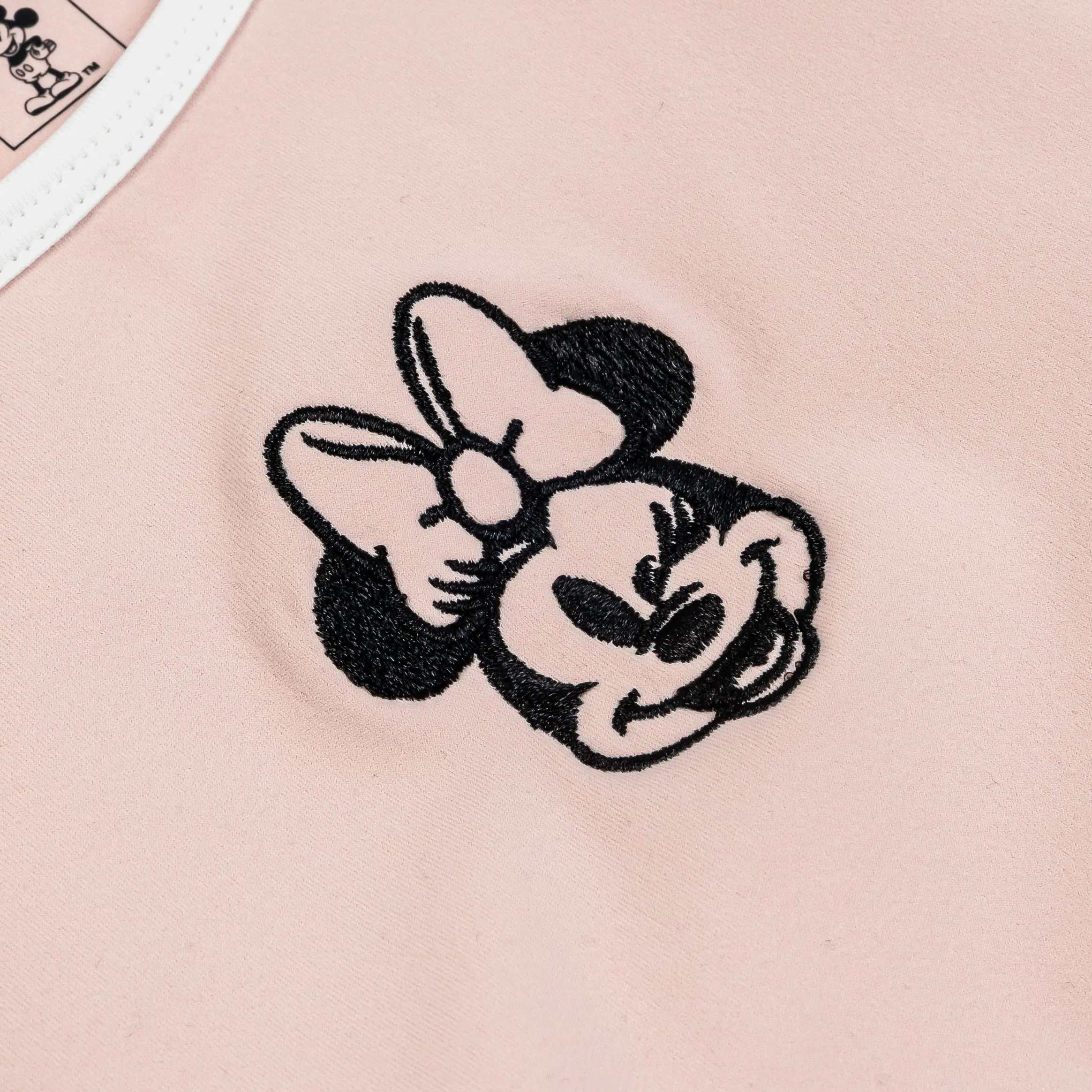 Disney Mickey and Friends By Shoe Palace Minnie Mouse Sports Bra Womens Top (Pink/Cream) Star Light