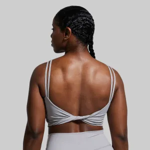 Don't Get It Twisted Sports Bra (Stone) Black fitness clothes