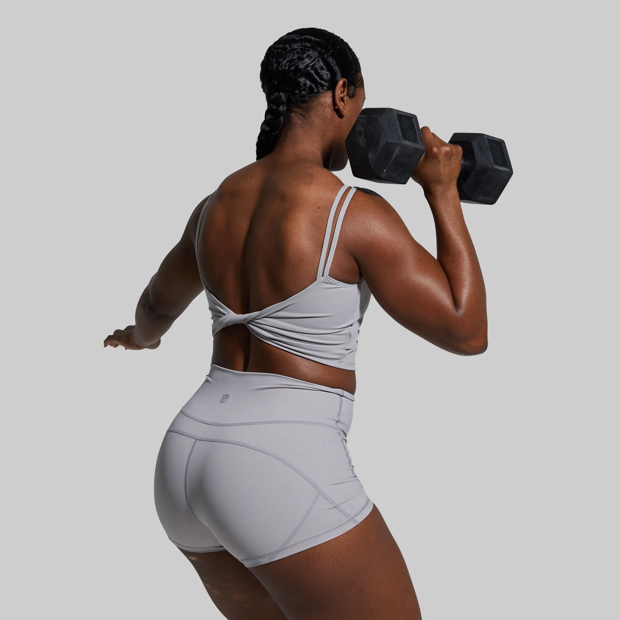 Breathable seams Breathable Structure Don't Get It Twisted Sports Bra (Stone)