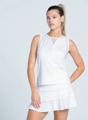 Non Restrictive Cut Exclusive Lace Chevron Tank