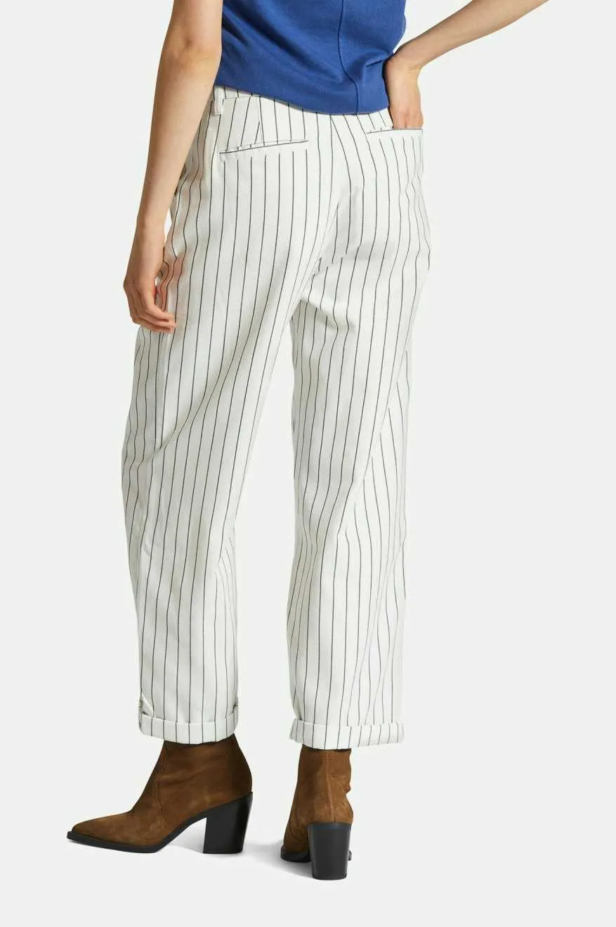 Victory Trouser Pant - Off White/Black Supportive Waistband
