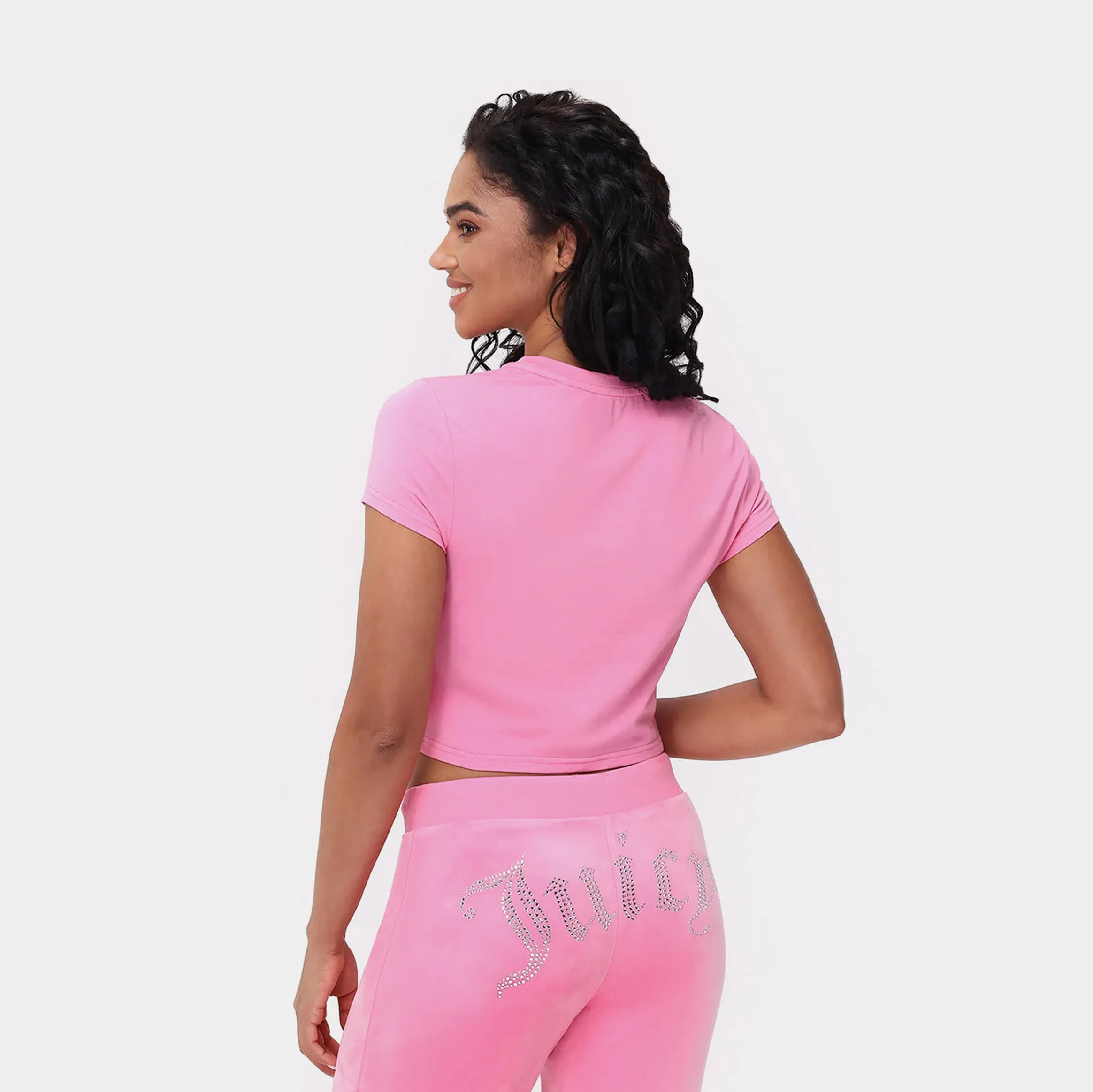 Warm Socks Ditch Him Baby Tee Womens Short Sleeve Shirt (Pink/Green)