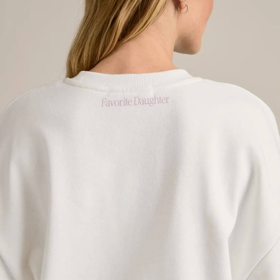 Mom Of The Year Sweatshirt brooch accents Comfortable Layer