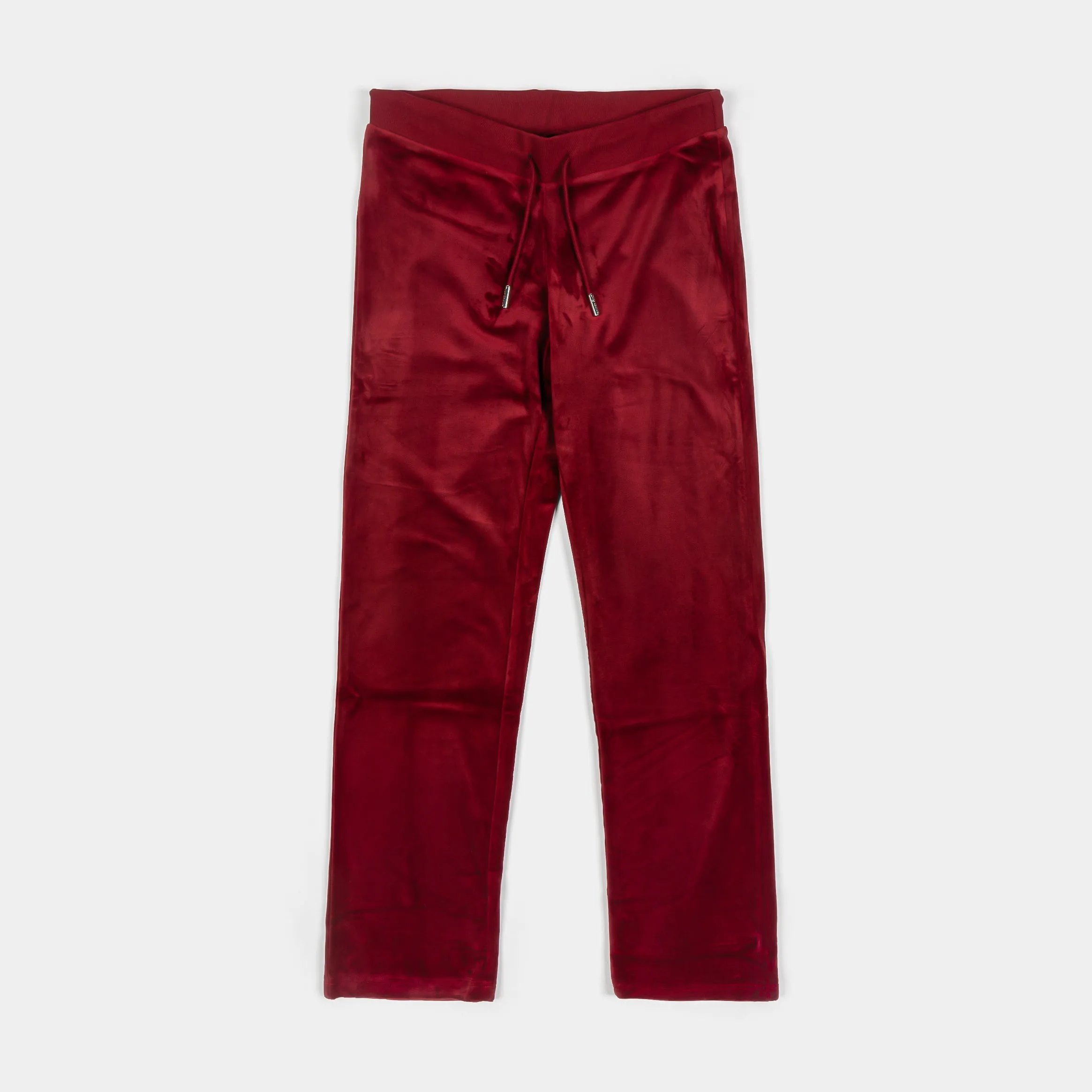Trendy Vibe OG Big Bling Velour Track Womens Pants (Red Dahlia)