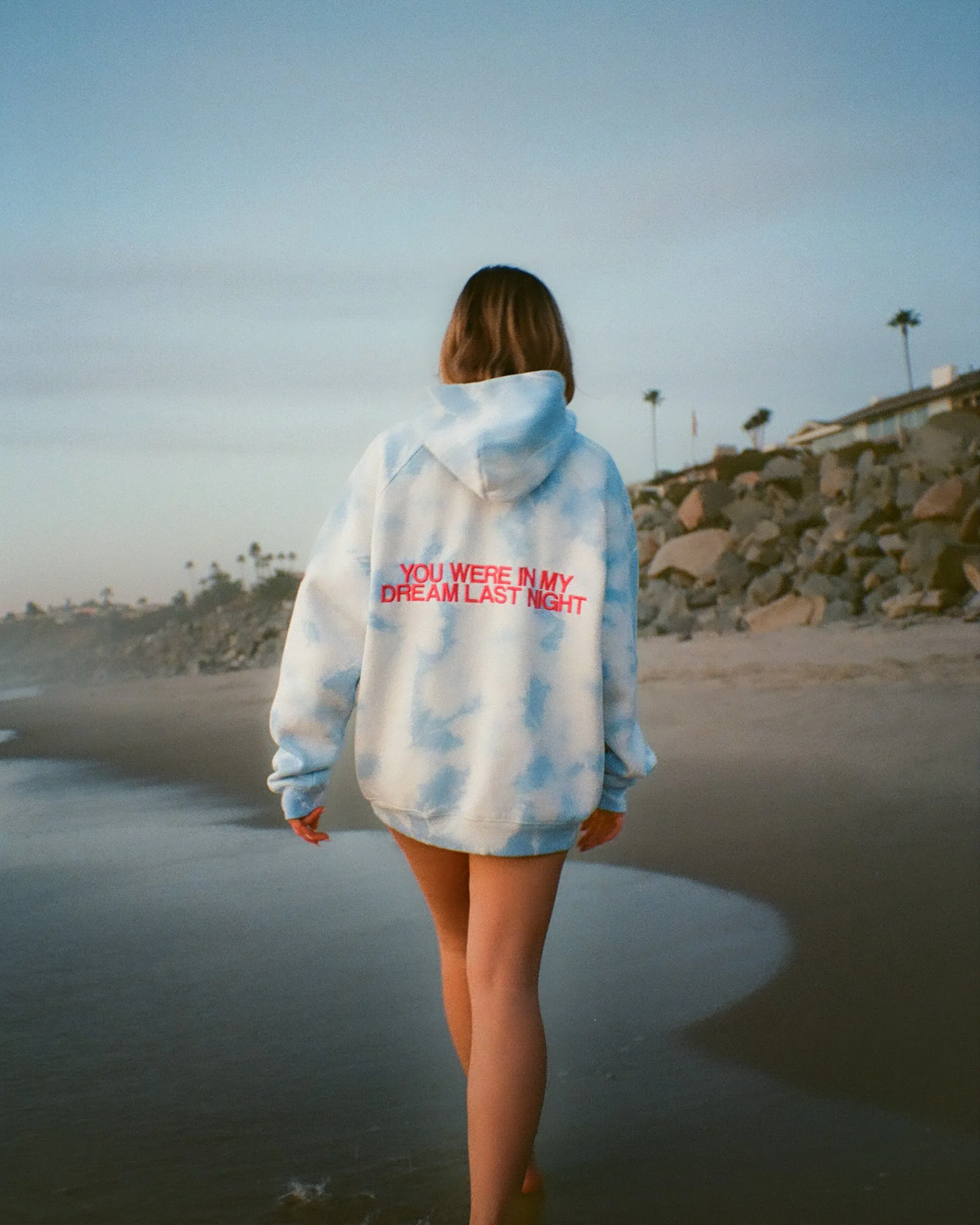 "Dream" Oversized Lux Hoodie in Sky Blue product tie dye uniqueness Soft Hoodie