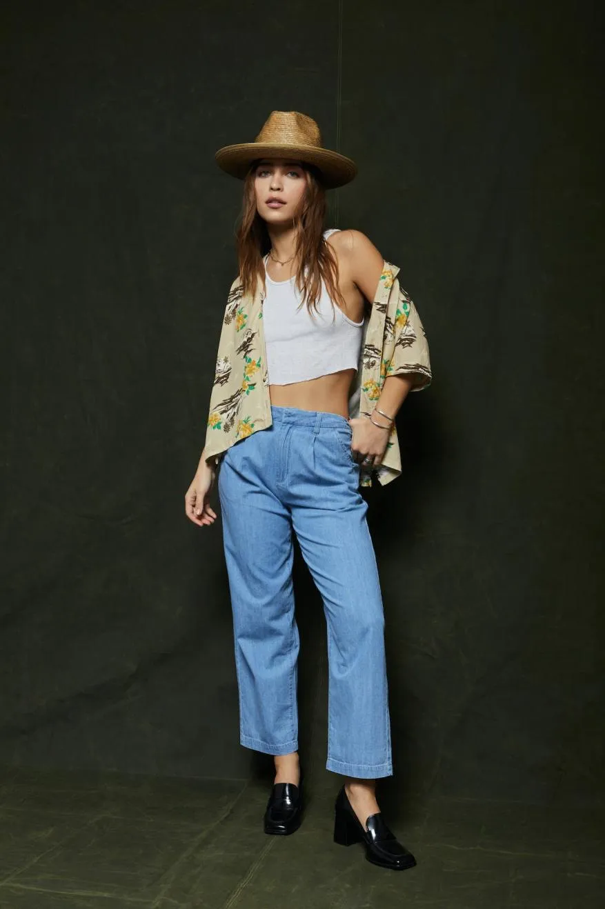 Fitted Style Soft Support Victory Trouser Pant - Faded Indigo