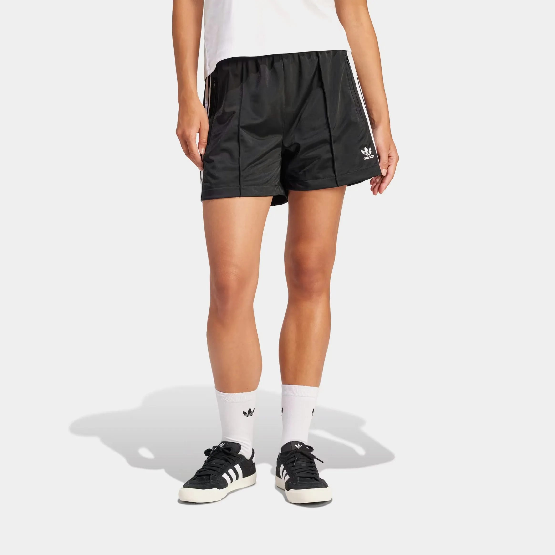 Firebird Track Womens Shorts (Black/White) Durable Material Mood Casual