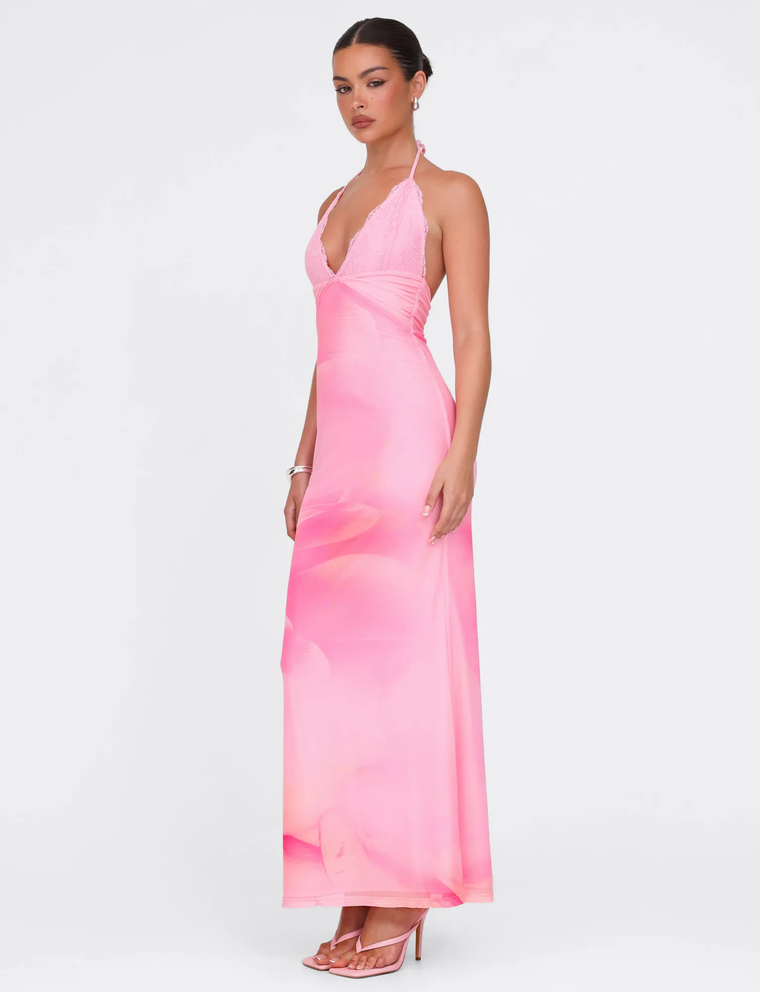 DENAE MAXI DRESS - PINK : FLORAL : PINK BLOSSOM Formal Setting
