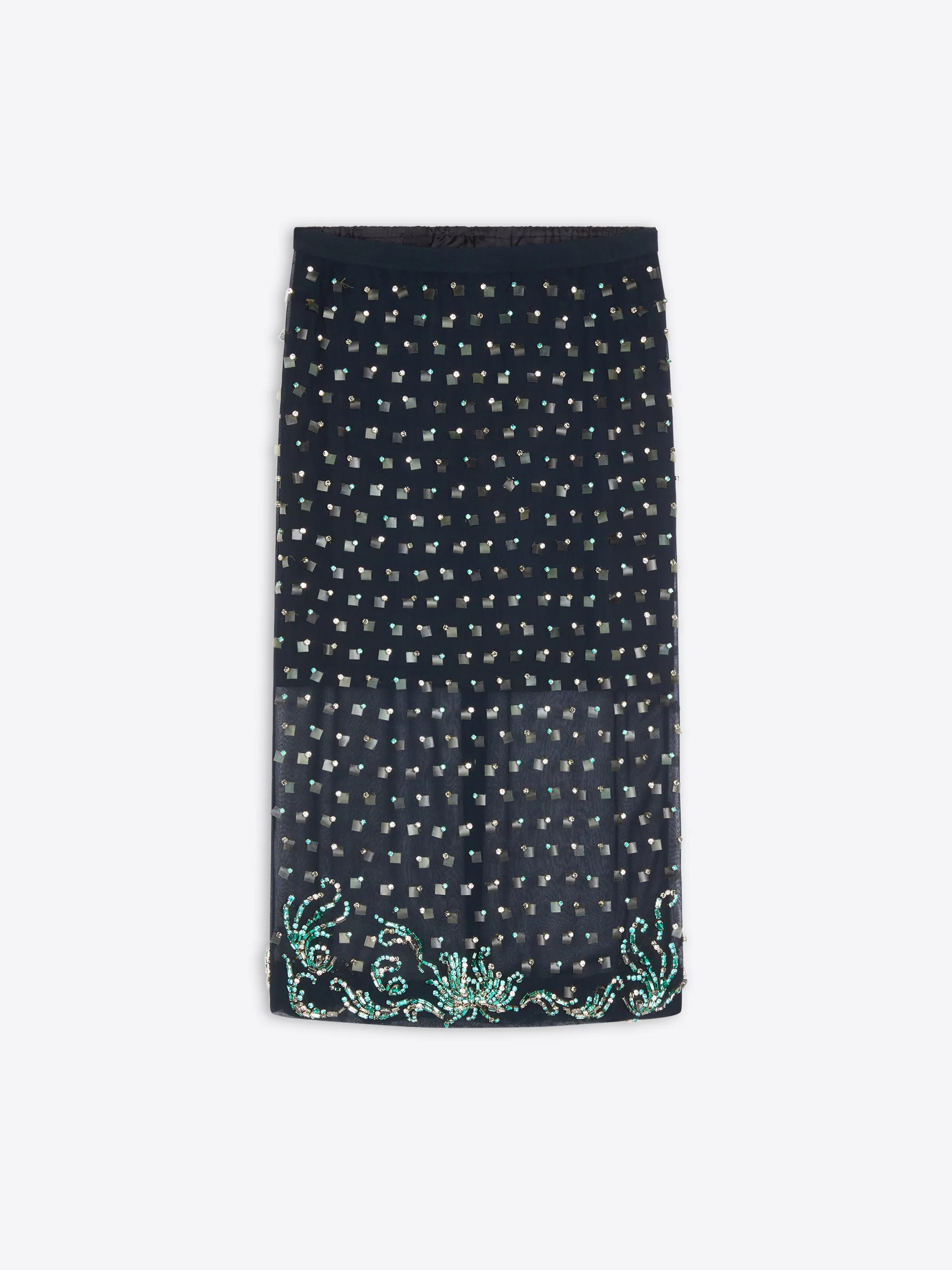 Comfort Fit Detachable Detail Embellished skirt