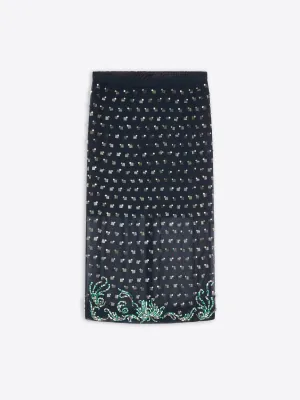 Comfort Fit Detachable Detail Embellished skirt