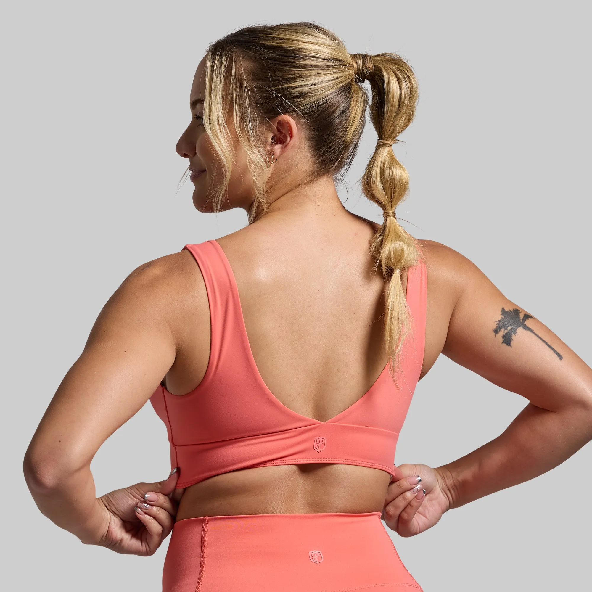 Embrace Sports Bra (Hot Peach) Supportive Fabric