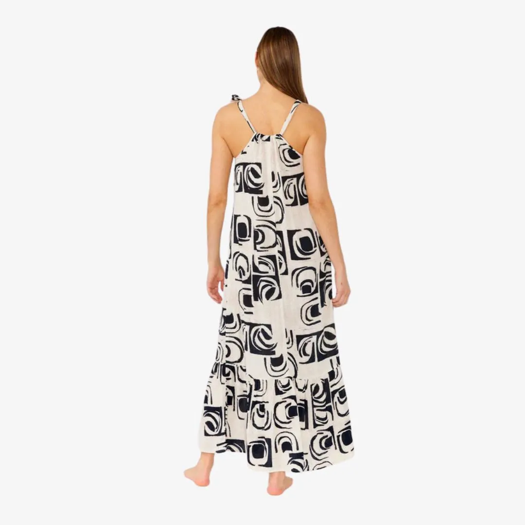 Relax Motion Emerson Maxi Dress (Ivory   Black)