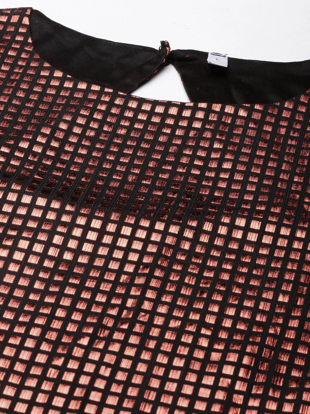 Women's Red Checked Sheath Party Dress NonChafeSeams