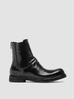 Urban Bold Sporty Look BULLA DD 304 - Black Leather Zipped Boots